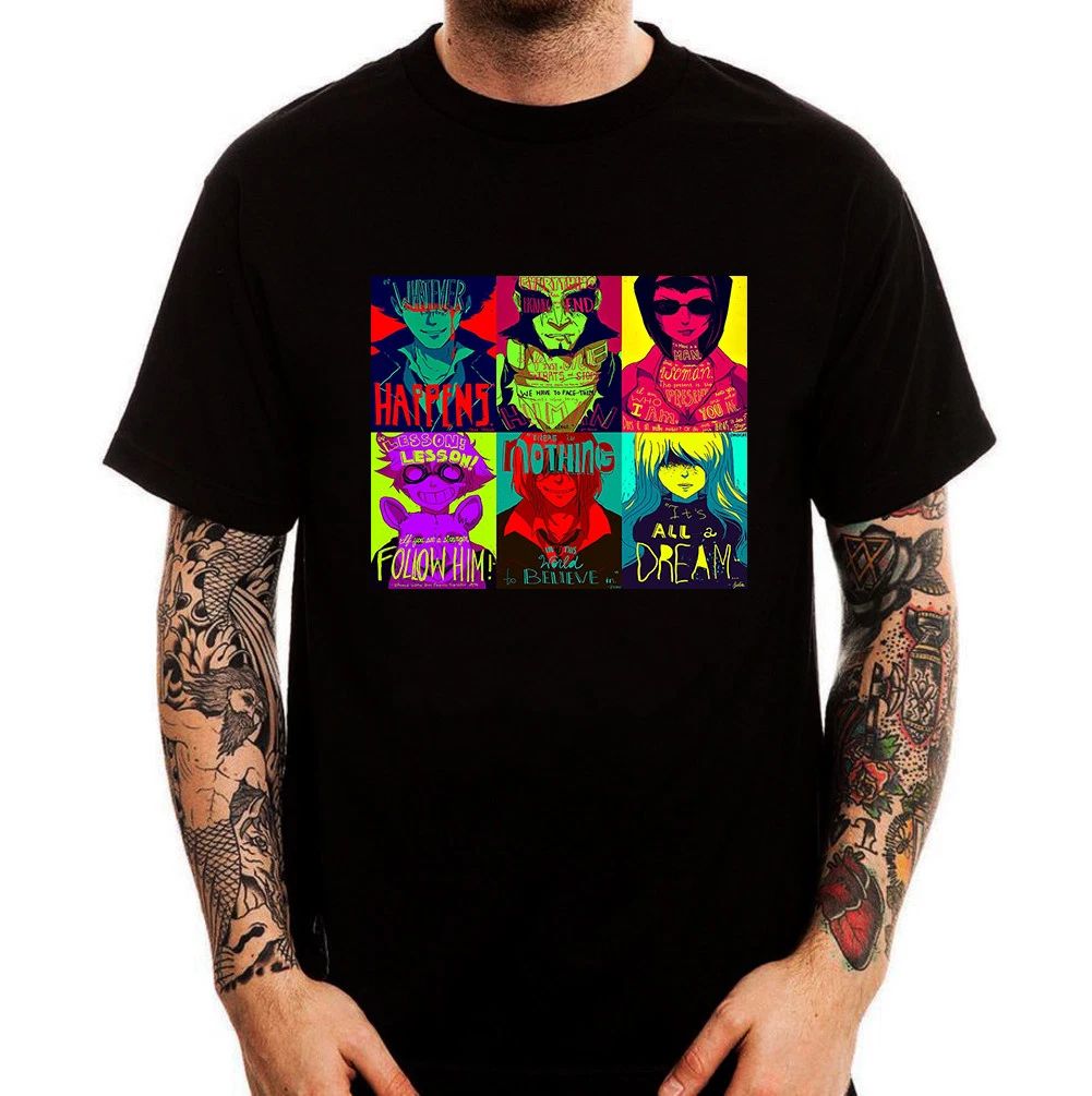 Cowboy Bebop Characters Anime Manga Printed Cotton Trendy Men's T-Shirt Top Tee Unisex T-shirt, Sweatshirt, Hoodie, Long Sleeve Tee - T-Shirt, Sweatshirt, Hoodie