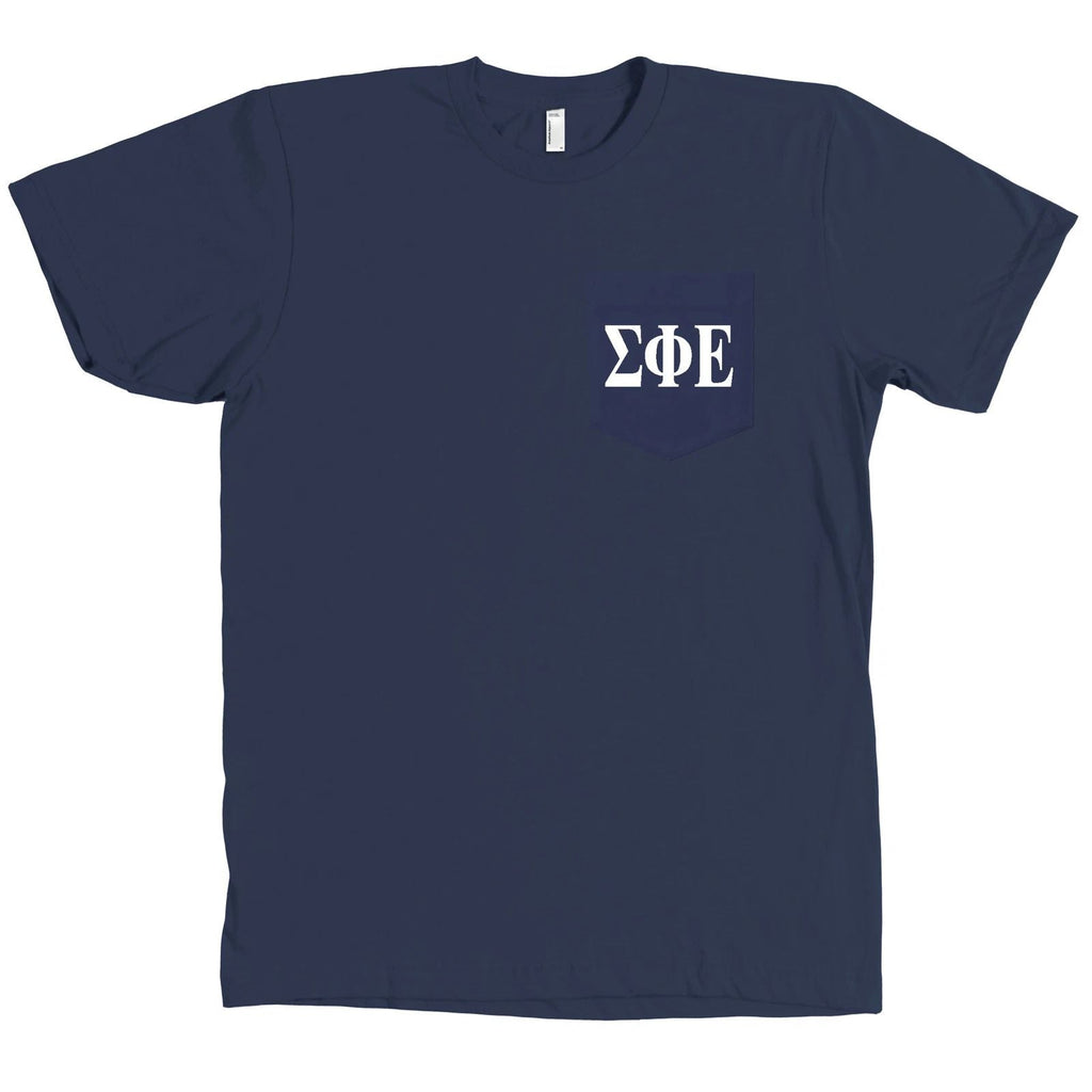 Sigma Phi Epsilon Bella + Canvas POCKET Navy T Shirt Fraternity Tee NEW Unisex T-shirt, Sweatshirt, Hoodie, Long Sleeve Tee - T-Shirt, Sweatshirt, Hoodie