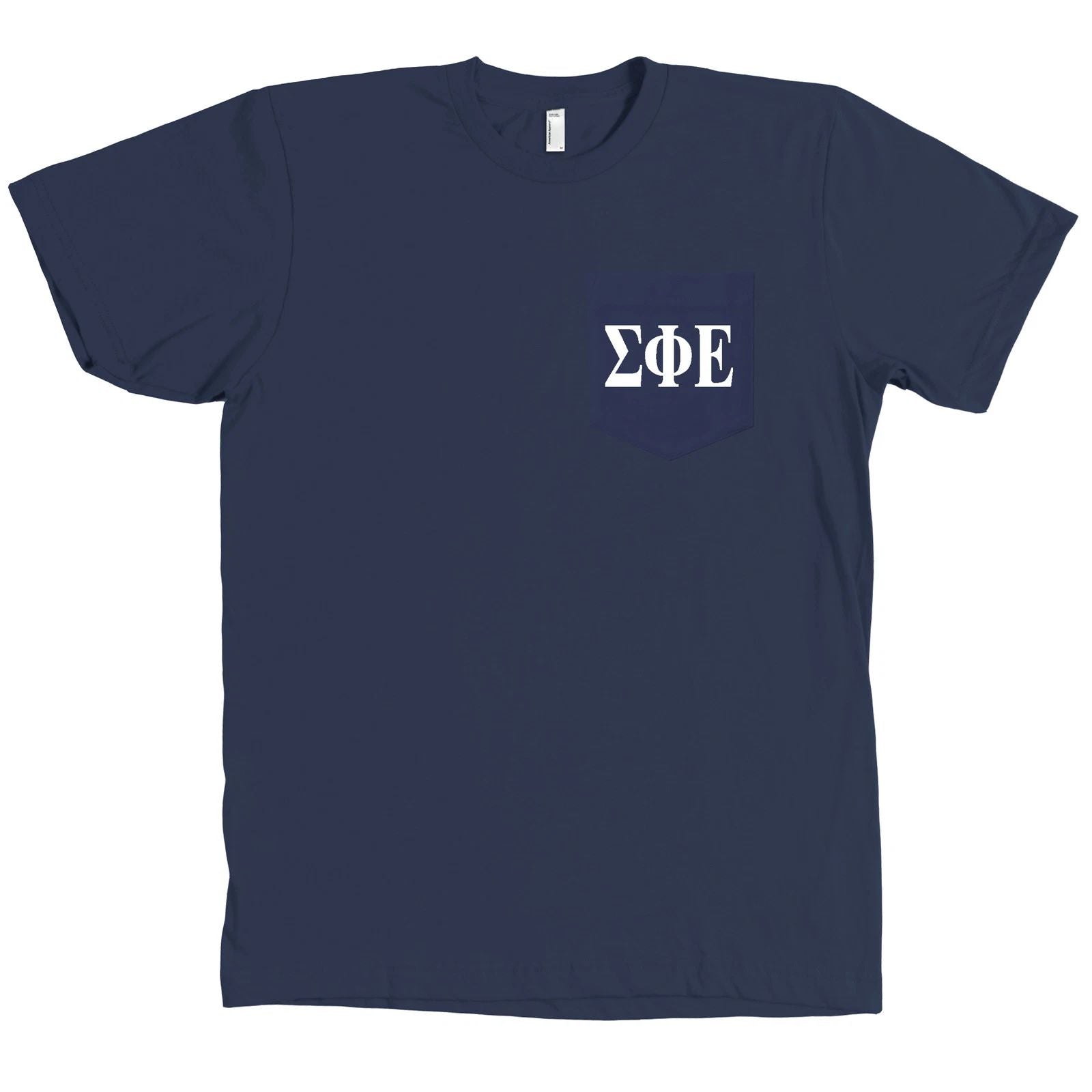 Sigma Phi Epsilon Bella + Canvas POCKET Navy T Shirt Fraternity Tee NEW Unisex T-shirt, Sweatshirt, Hoodie, Long Sleeve Tee - T-Shirt, Sweatshirt, Hoodie