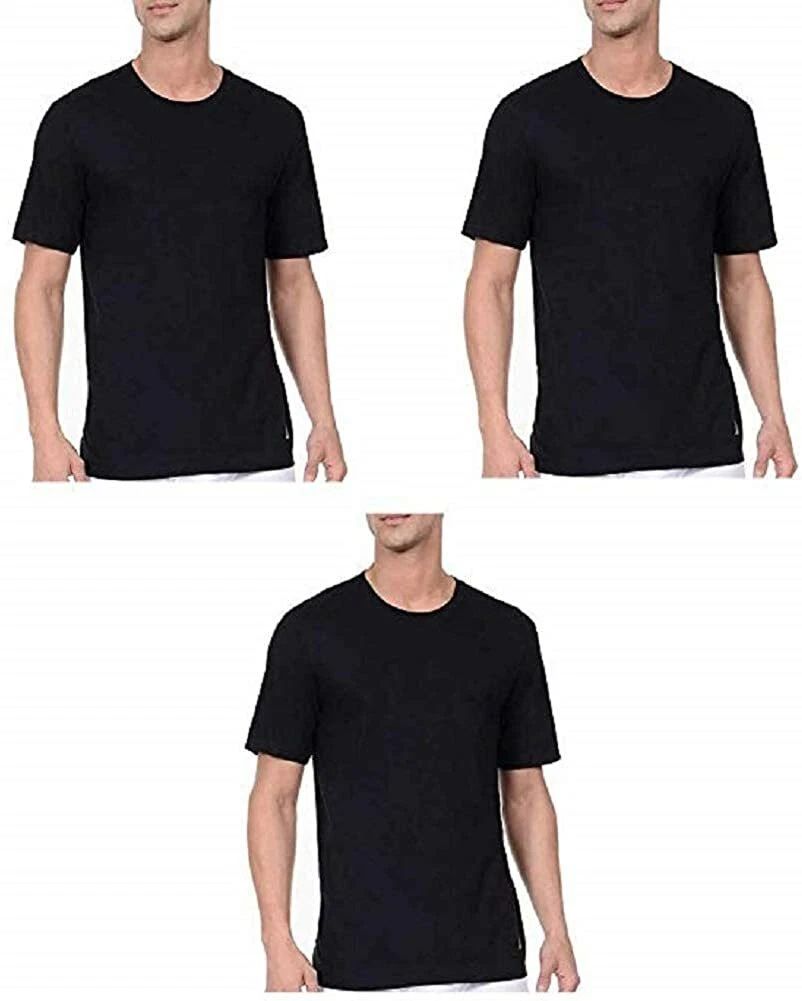 Nautica Men's 3-Pack Crew Neck Classic Fit Stretch Cotton T-Shirt, Black, Size S Unisex T-shirt, Sweatshirt, Hoodie, Long Sleeve Tee - T-Shirt, Sweatshirt, Hoodie