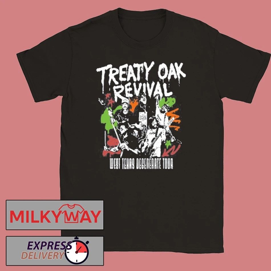 Limited Treaty Oak Revival 2026 Tour Black shirt Unisex T-shirt, Sweatshirt, Hoodie, Long Sleeve Tee - T-Shirt, Sweatshirt, Hoodie