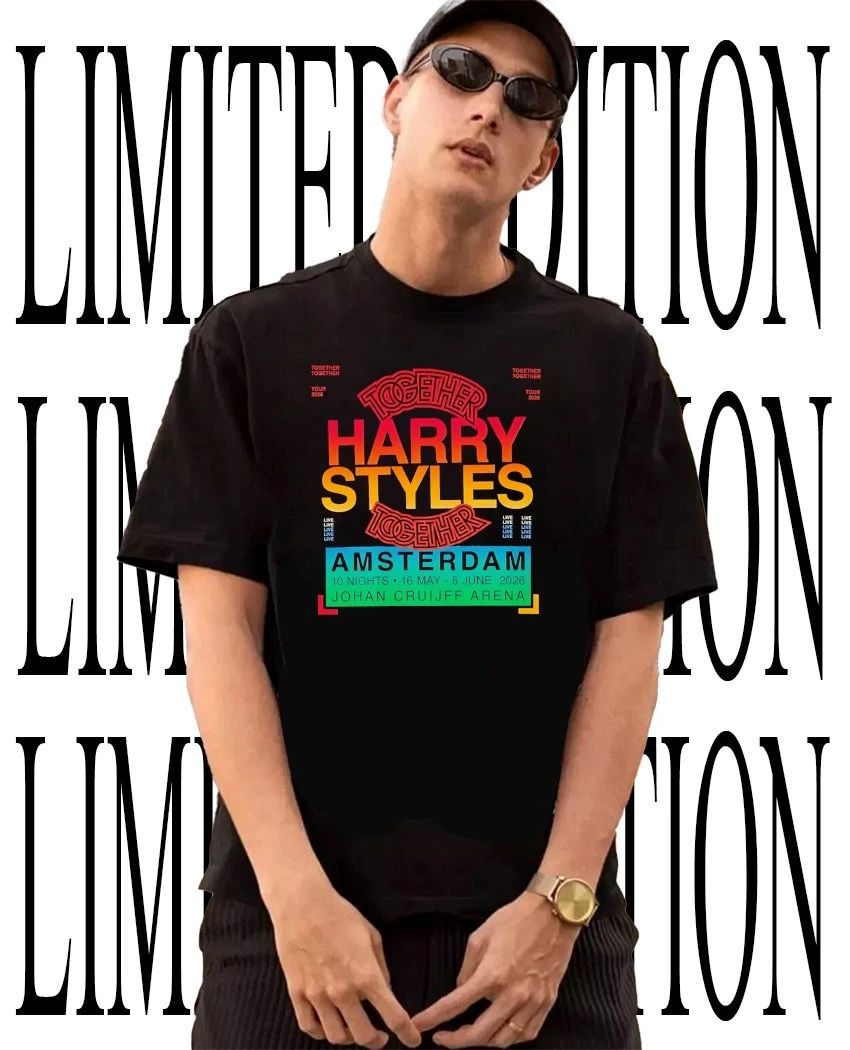 Harry Together Together Tour 2026 Amsterdam shirt Unisex T-shirt, Sweatshirt, Hoodie, Long Sleeve Tee - T-Shirt, Sweatshirt, Hoodie