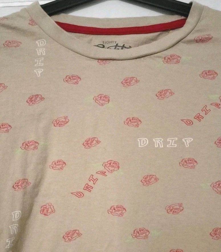 Eighty Eight Brand Mens Drip and Roses T-Shirt Graphic Print Short Sleeve 3XL Unisex T-shirt, Sweatshirt, Hoodie, Long Sleeve Tee - T-Shirt, Sweatshirt, Hoodie
