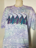 St Maarten T-shirt Fish Watercolor Tie Dye Vapourwave Aesthetic 90s Purple Sz XL Unisex T-shirt, Sweatshirt, Hoodie, Long Sleeve Tee - T-Shirt, Sweatshirt, Hoodie
