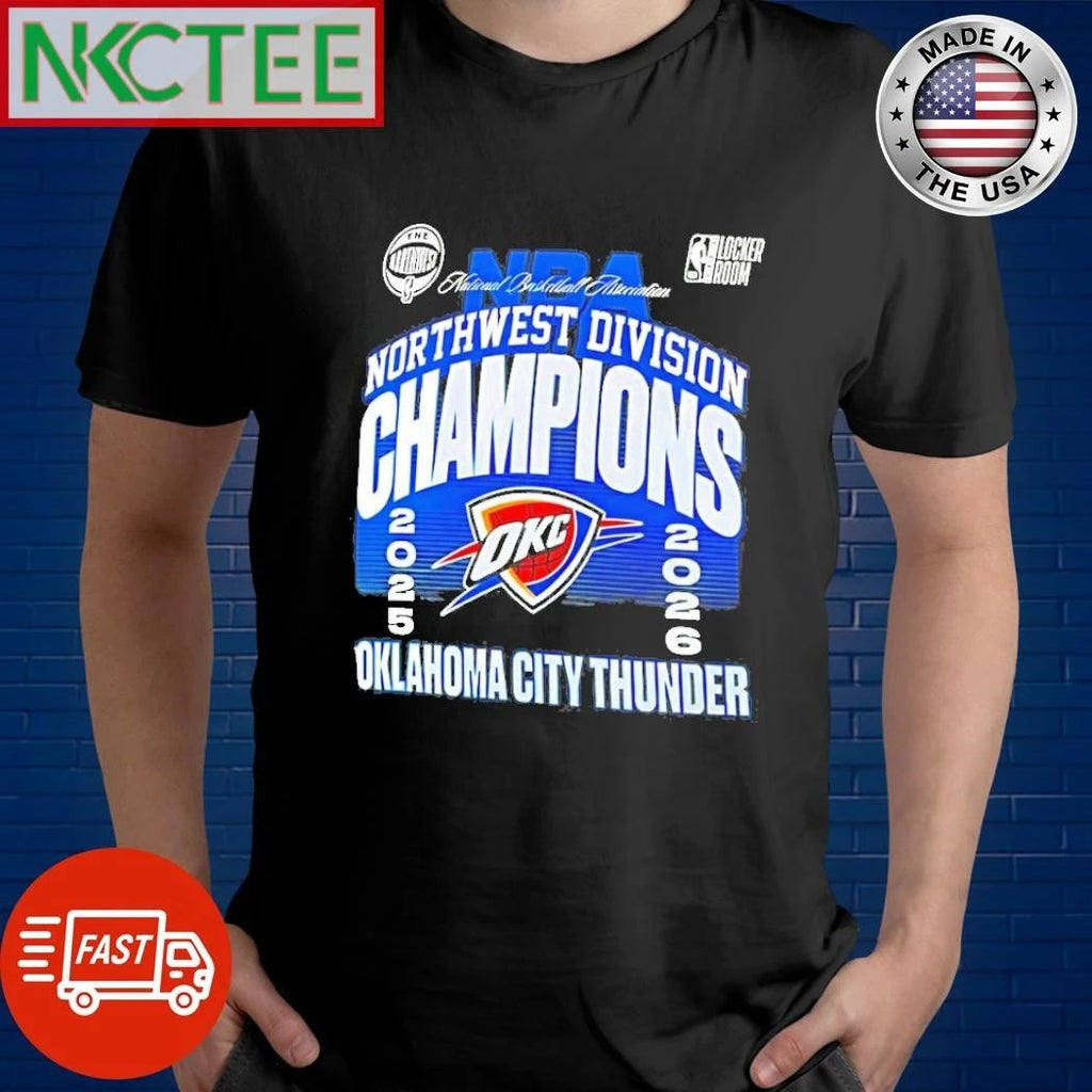 Oklahoma City Thunder Basketball Northwest Division Champions 2025 2026 shirt Unisex T-shirt, Sweatshirt, Hoodie, Long Sleeve Tee - T-Shirt, Sweatshirt, Hoodie