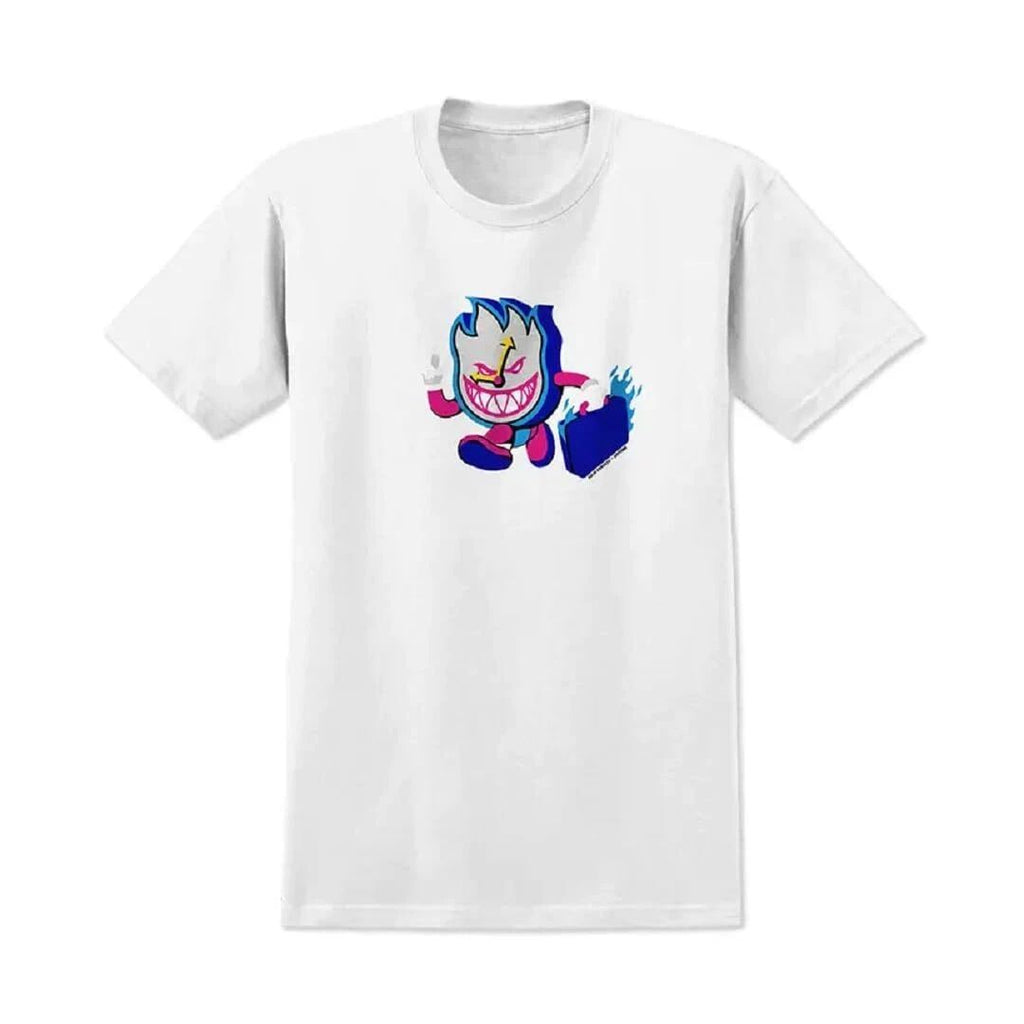 Spitfire Men's S/S T-Shirt Sci-Fi Burning Time Skate Shirt, White, Size: Small Unisex T-shirt, Sweatshirt, Hoodie, Long Sleeve Tee - T-Shirt, Sweatshirt, Hoodie