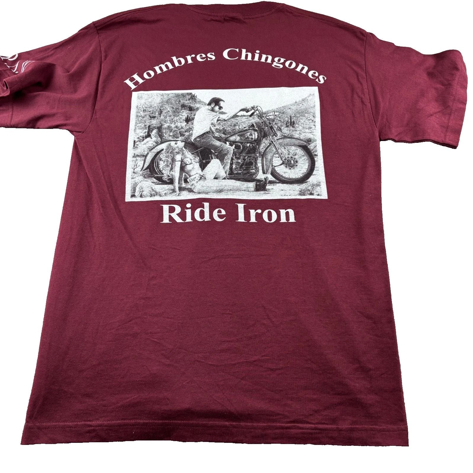 Alstyle AT-Shirt Men's Large Maroon Hombres Chingones Motorcycle Unisex T-shirt, Sweatshirt, Hoodie, Long Sleeve Tee - T-Shirt, Sweatshirt, Hoodie