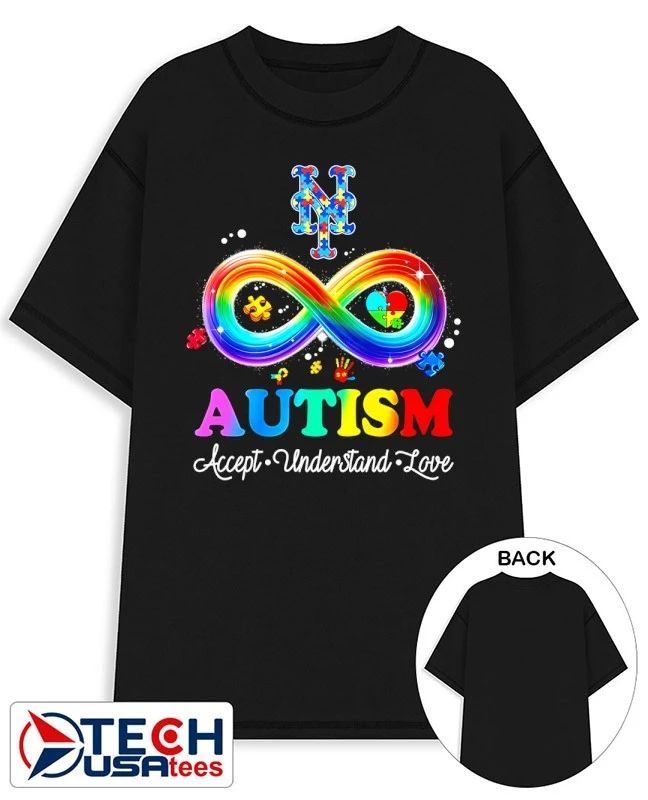 New York Mets Autism accept understand love shirt Unisex T-shirt, Sweatshirt, Hoodie, Long Sleeve Tee - T-Shirt, Sweatshirt, Hoodie