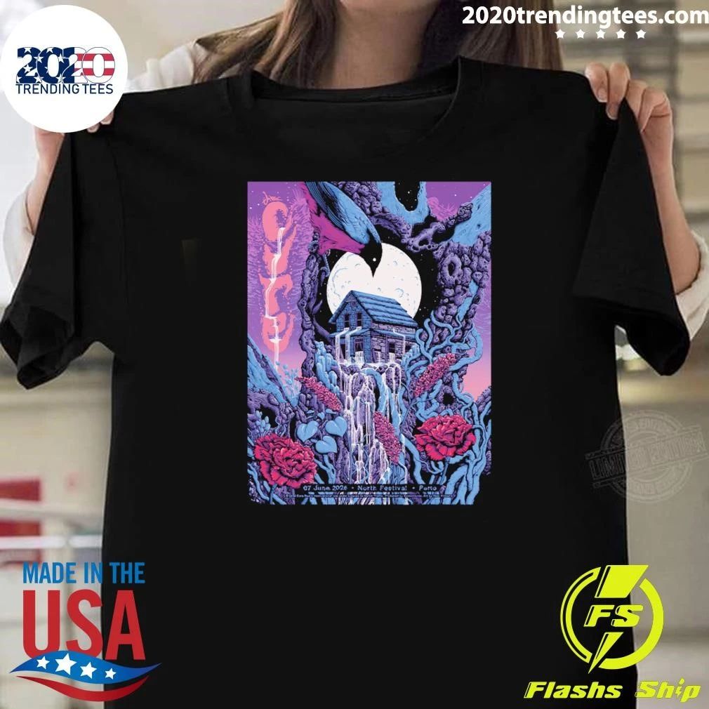 The Cure Porto Portugal Event On June 7 2026 Shirt Unisex T-shirt, Sweatshirt, Hoodie, Long Sleeve Tee - T-Shirt, Sweatshirt, Hoodie