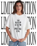 Keep calm and pedal on shirt Unisex T-shirt, Sweatshirt, Hoodie, Long Sleeve Tee - T-Shirt, Sweatshirt, Hoodie