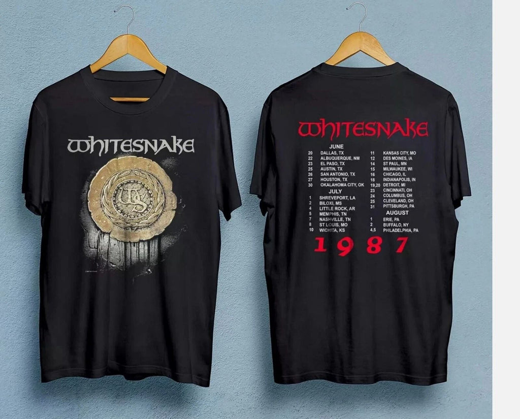 SALE.!!! Vintage 80s WHITESNAKE Self Titled 1987 Tour Concert T-Shirt Unisex T-shirt, Sweatshirt, Hoodie, Long Sleeve Tee - T-Shirt, Sweatshirt, Hoodie