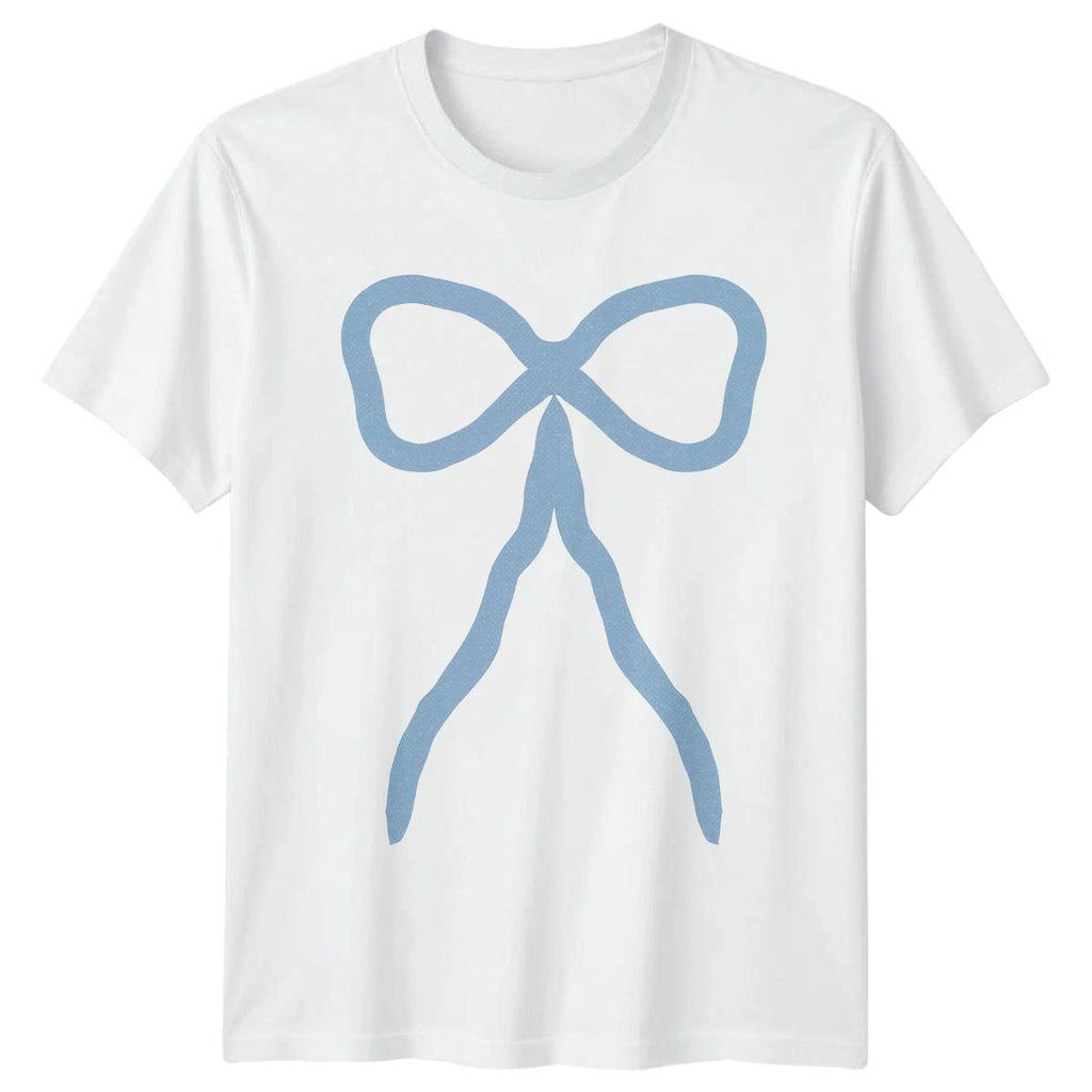 Light Blue Bow Simple Design Unisex T-Shirt Womens Tee Mens Top Graphic Shirt Unisex T-shirt, Sweatshirt, Hoodie, Long Sleeve Tee - T-Shirt, Sweatshirt, Hoodie