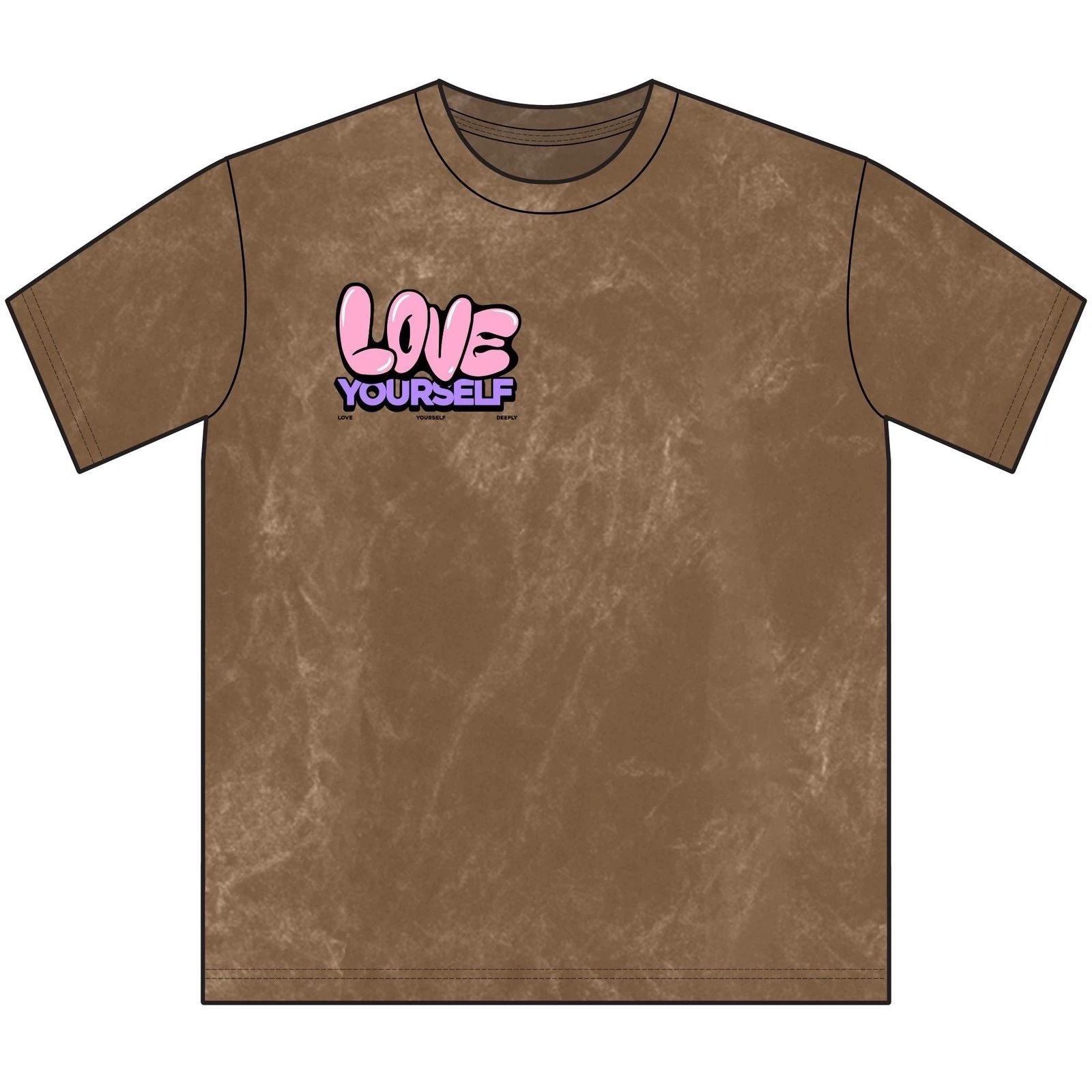Love Yourself Tee | Brown Vintage Crewneck Unisex T-shirt, Sweatshirt, Hoodie, Long Sleeve Tee - T-Shirt, Sweatshirt, Hoodie