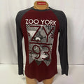 Zoo York Mens Graphic Long Sleeve T Shirt Maroon Gray Raglan Tee Unisex T-shirt, Sweatshirt, Hoodie, Long Sleeve Tee - T-Shirt, Sweatshirt, Hoodie
