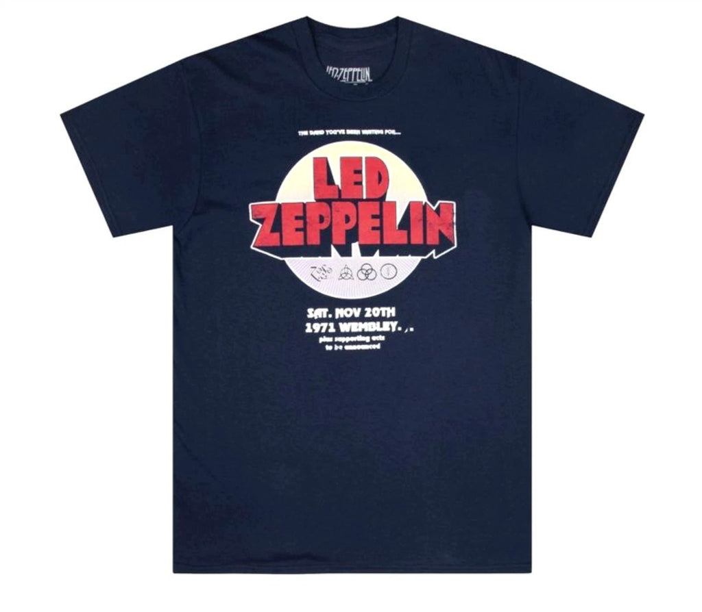 Rock Band Led Zeppelin Short Sleeve Graphic 1971 Wembley T-Shirt New Unisex T-shirt, Sweatshirt, Hoodie, Long Sleeve Tee - T-Shirt, Sweatshirt, Hoodie