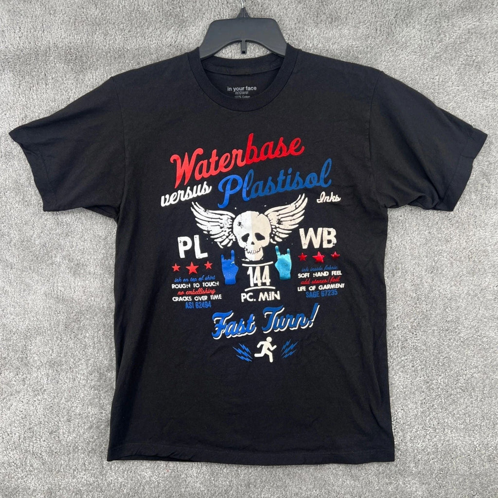 In Your Face Apparel Waterbase Versus Plastisol Inks Graphic T-Shirt Mens L Unisex T-shirt, Sweatshirt, Hoodie, Long Sleeve Tee - T-Shirt, Sweatshirt, Hoodie