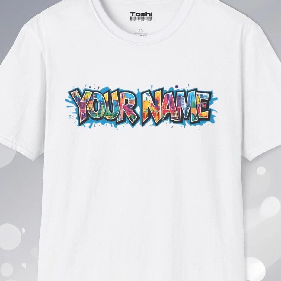 Custom Graffiti Street Style Tee Personalize ADD TEXT Hip Hop Old School B-Boy Unisex T-shirt, Sweatshirt, Hoodie, Long Sleeve Tee - T-Shirt, Sweatshirt, Hoodie