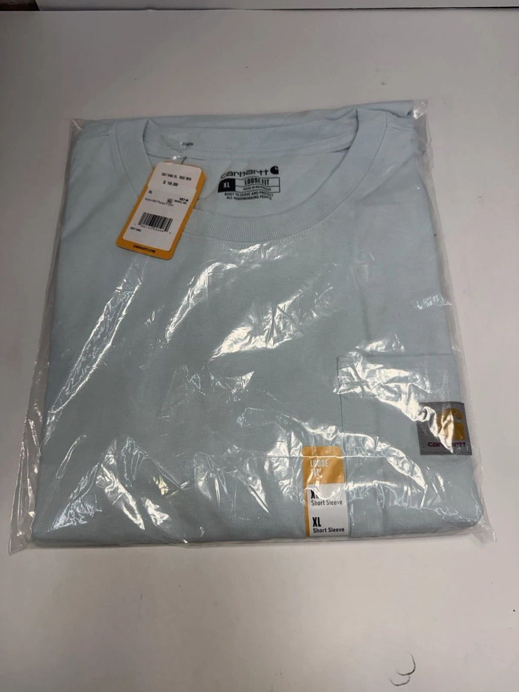 Carhartt K87 Pocket T-Shirt Mens XL Loose Fit Light Blue Short Sleeve New Unisex T-shirt, Sweatshirt, Hoodie, Long Sleeve Tee - T-Shirt, Sweatshirt, Hoodie