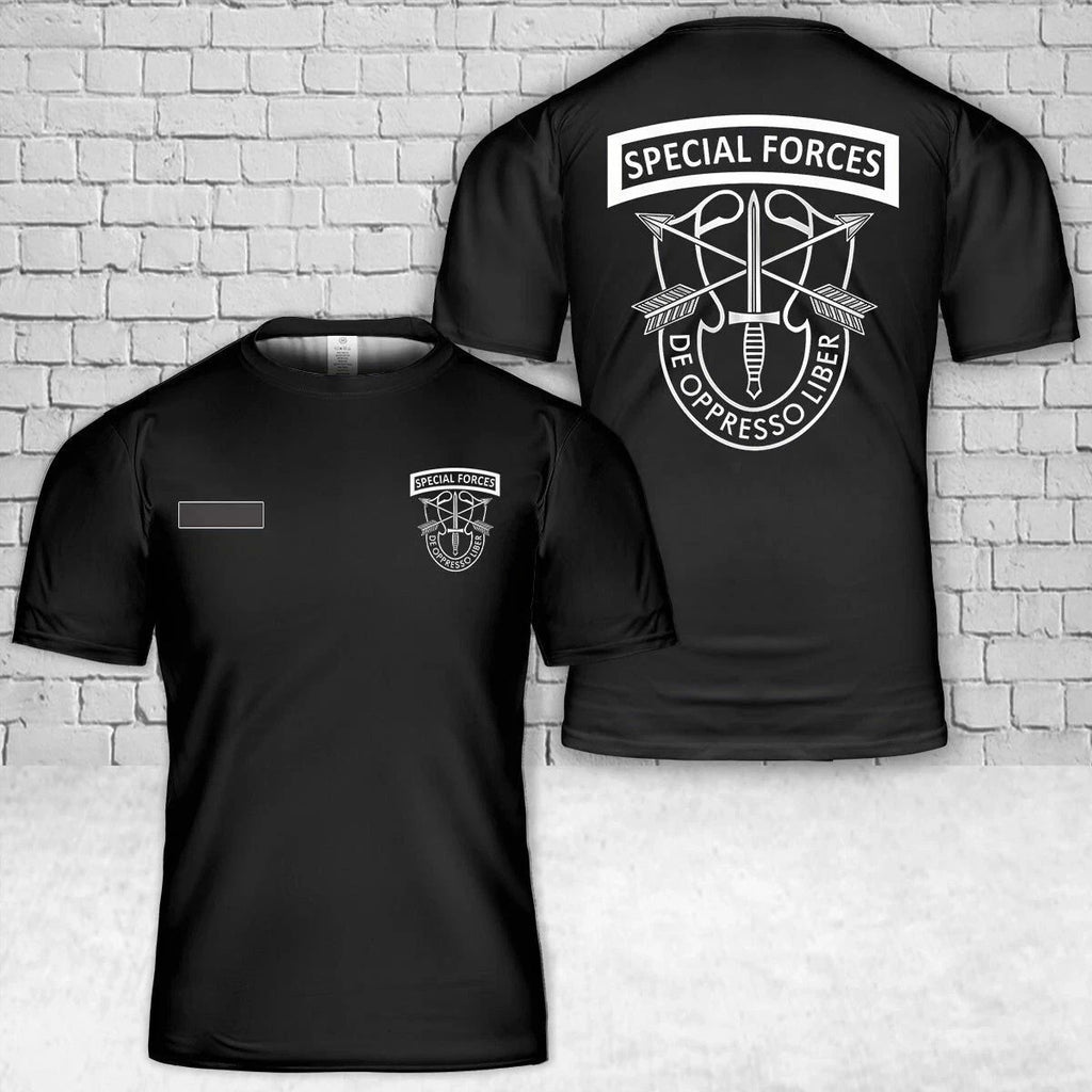 Custom Name US Army Special Forces Green Berets T-Shirt 3D Unisex T-shirt, Sweatshirt, Hoodie, Long Sleeve Tee - T-Shirt, Sweatshirt, Hoodie