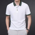 Trendy Mens Lapel Shirts Color Patchwork Comfortable Summer Business Casual Tops Unisex T-shirt, Sweatshirt, Hoodie, Long Sleeve Tee - T-Shirt, Sweatshirt, Hoodie