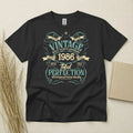 Vintage 1986 40th Birthday T Shirt Custom 40 Years Gift Gildan Heavy Cotton Top Unisex T-shirt, Sweatshirt, Hoodie, Long Sleeve Tee - T-Shirt, Sweatshirt, Hoodie