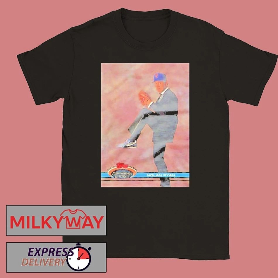 Texas Rangers Nolan Ryan Topps Baseball Shirt Unisex T-shirt, Sweatshirt, Hoodie, Long Sleeve Tee - T-Shirt, Sweatshirt, Hoodie