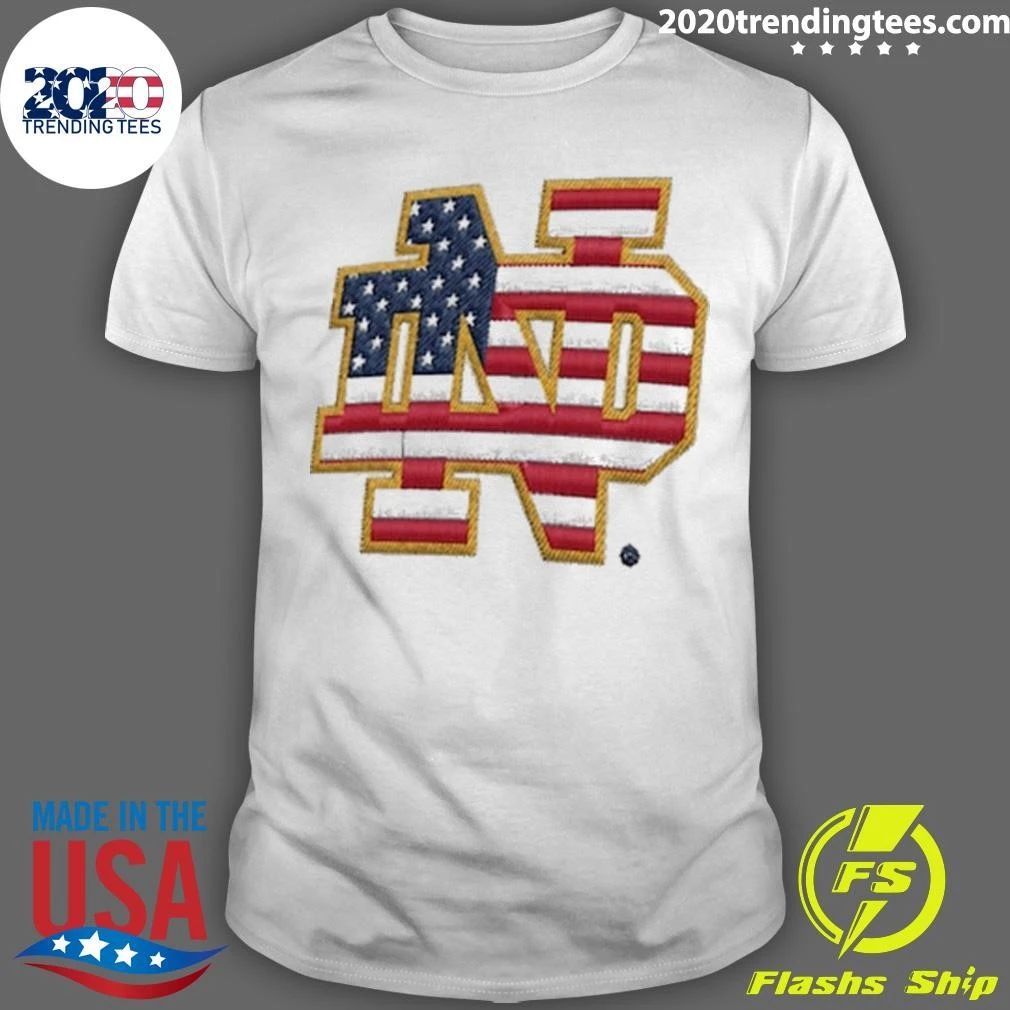 Notre Dame Fighting Irish 47 American Flag Shirt Unisex T-shirt, Sweatshirt, Hoodie, Long Sleeve Tee - T-Shirt, Sweatshirt, Hoodie