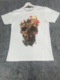Off Prize Shirt Mens Medium Skull Print Floral Tee White Slim Fit N106 Unisex T-shirt, Sweatshirt, Hoodie, Long Sleeve Tee - T-Shirt, Sweatshirt, Hoodie