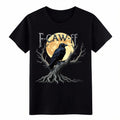 F-Caw-FF Funny Raven Moon Gothic Halloween Graphic T-Shirt for Men Women Unisex T-shirt, Sweatshirt, Hoodie, Long Sleeve Tee - T-Shirt, Sweatshirt, Hoodie