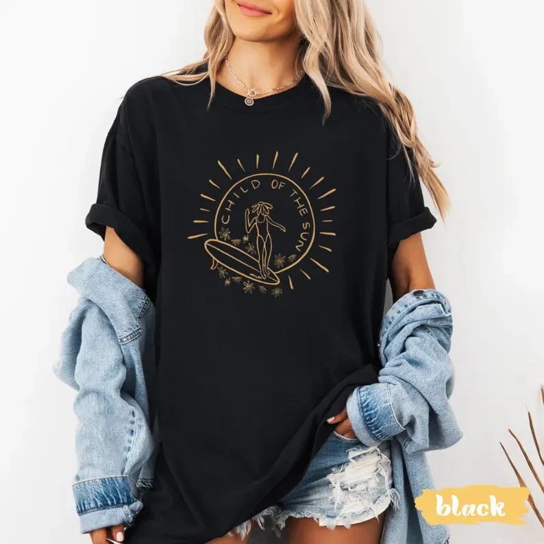 Funny Cool Surf Sunset T-Shirt Unisex Men Women Unisex T-shirt, Sweatshirt, Hoodie, Long Sleeve Tee - T-Shirt, Sweatshirt, Hoodie