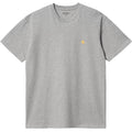 Carhartt Mens T-Shirt WIP Chase Logo Branded Jersey Cotton Tee Grey Heather Gold Unisex T-shirt, Sweatshirt, Hoodie, Long Sleeve Tee - T-Shirt, Sweatshirt, Hoodie
