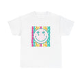 Beach Bum Smiley T-Shirt | Palm Tree Eyes, Retro Color Block Unisex T-shirt, Sweatshirt, Hoodie, Long Sleeve Tee - T-Shirt, Sweatshirt, Hoodie