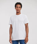 Men's  White T Shirt Russell Super Ringspun 100% Cotton Size Medium J180M Unisex T-shirt, Sweatshirt, Hoodie, Long Sleeve Tee - T-Shirt, Sweatshirt, Hoodie