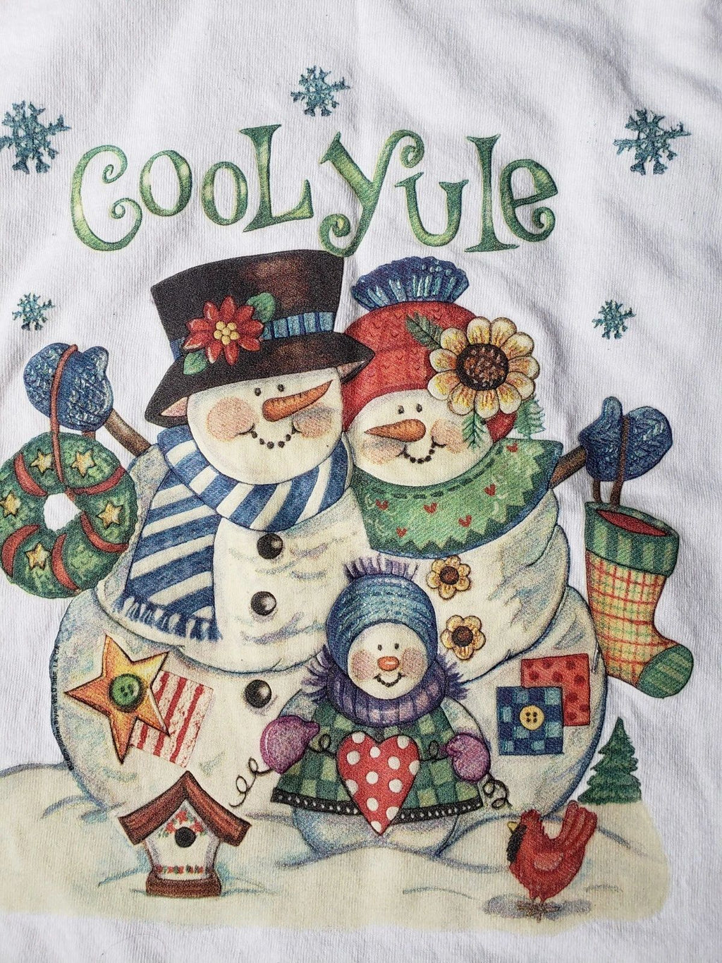 Vintage Christmas Cool Snowman Family Cotton T-Shirt By Jerzees Size XL Unisex T-shirt, Sweatshirt, Hoodie, Long Sleeve Tee - T-Shirt, Sweatshirt, Hoodie