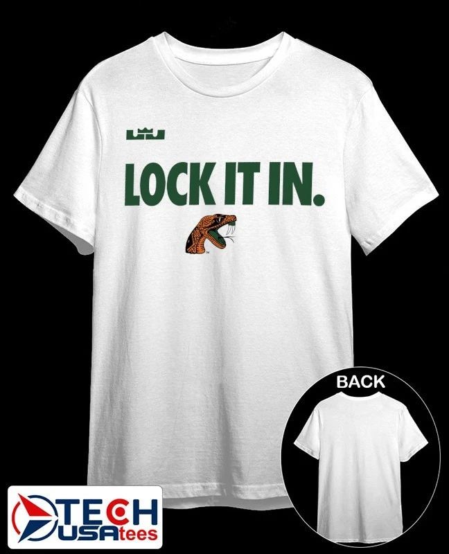 Lock it in Florida A and M Rattlers 2026 On-Court Bench shirt Unisex T-shirt, Sweatshirt, Hoodie, Long Sleeve Tee - T-Shirt, Sweatshirt, Hoodie