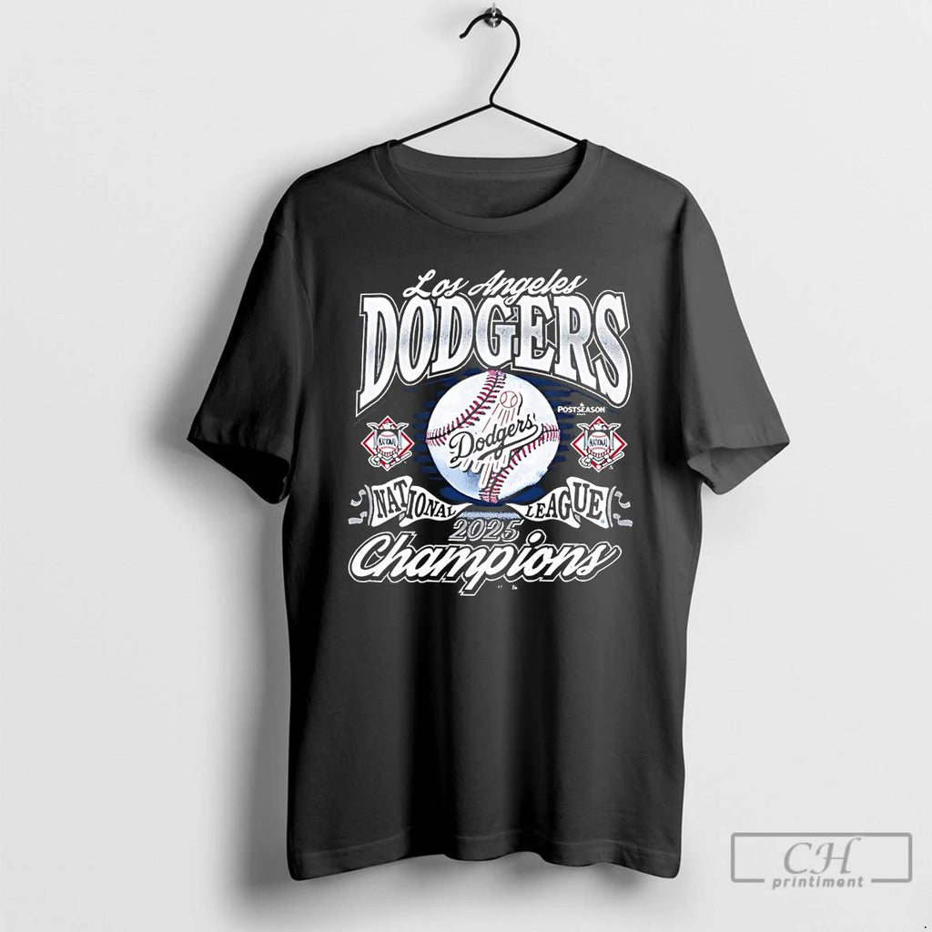 Classic 2025 National League Champions Los Angeles Dodgers T Shirts Unisex T-shirt, Sweatshirt, Hoodie, Long Sleeve Tee - T-Shirt, Sweatshirt, Hoodie