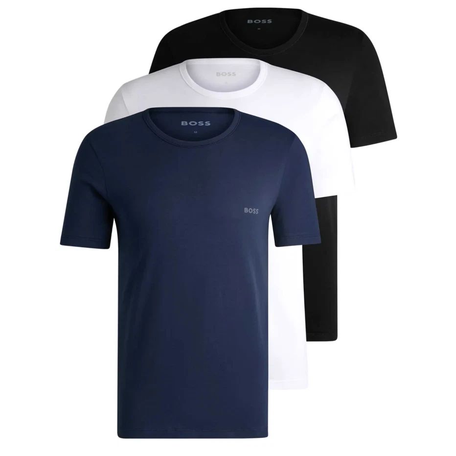 T-Shirts BOSS Mens Multicoloured 3 Pack Short Sleeve With Logo - Size M Unisex T-shirt, Sweatshirt, Hoodie, Long Sleeve Tee - T-Shirt, Sweatshirt, Hoodie