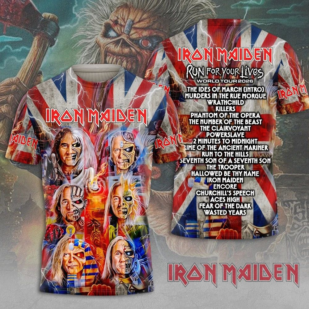 HOT SALE! 1Iron Maiden 2026 World Tour 3D Printed T-Shirt Unisex T-shirt, Sweatshirt, Hoodie, Long Sleeve Tee - T-Shirt, Sweatshirt, Hoodie