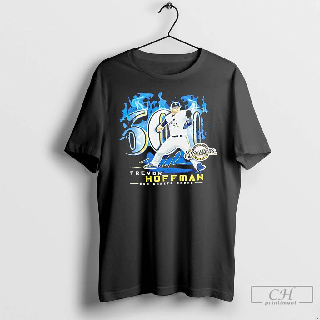 Classic Milwaukee Brewers Trevor Hoffman God Career Saves Vintage T Shirts Unisex T-shirt, Sweatshirt, Hoodie, Long Sleeve Tee - T-Shirt, Sweatshirt, Hoodie