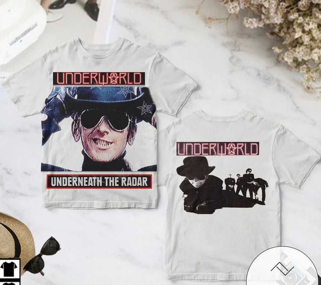 Underworld Underneath The Radar Album Cover AOP T-Shirt Unisex T-shirt, Sweatshirt, Hoodie, Long Sleeve Tee - T-Shirt, Sweatshirt, Hoodie