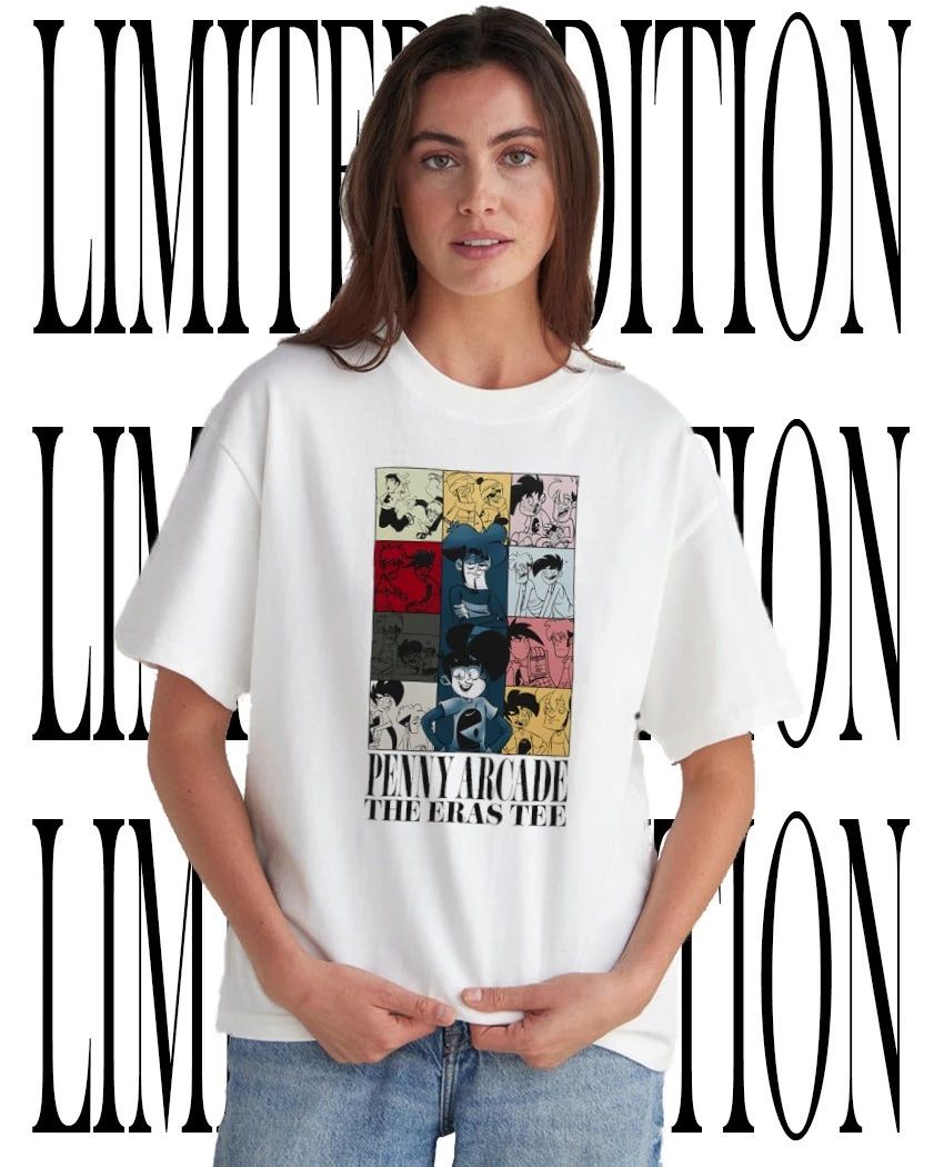 Penny Arcade The Eras shirt Unisex T-shirt, Sweatshirt, Hoodie, Long Sleeve Tee - T-Shirt, Sweatshirt, Hoodie