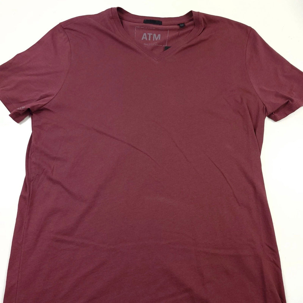 ATM Anthony Thomas Melillo V-Neck Tee T-Shirt in Cordovan Red Mens Size 2XL Unisex T-shirt, Sweatshirt, Hoodie, Long Sleeve Tee - T-Shirt, Sweatshirt, Hoodie