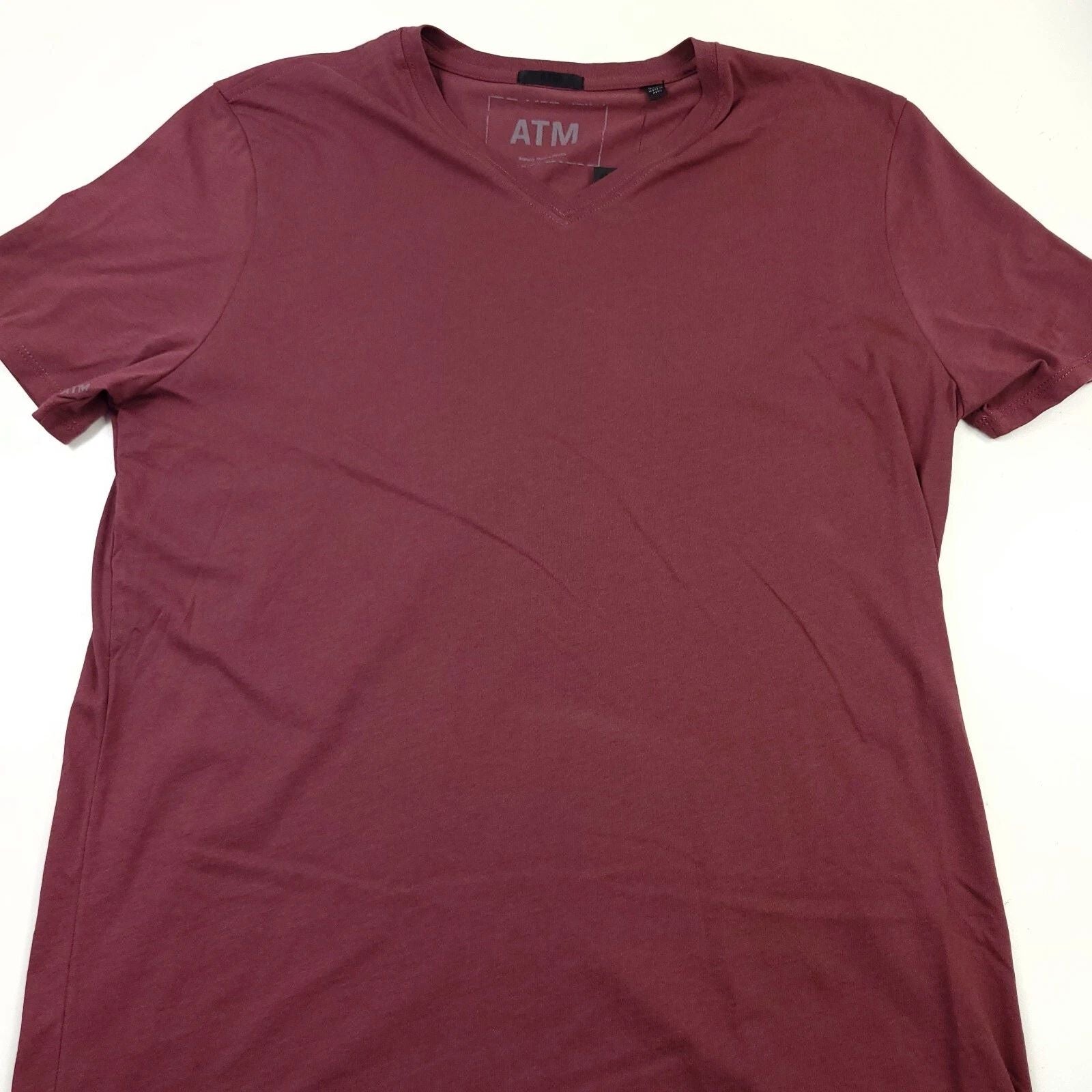 ATM Anthony Thomas Melillo V-Neck Tee T-Shirt in Cordovan Red Mens Size 2XL Unisex T-shirt, Sweatshirt, Hoodie, Long Sleeve Tee - T-Shirt, Sweatshirt, Hoodie