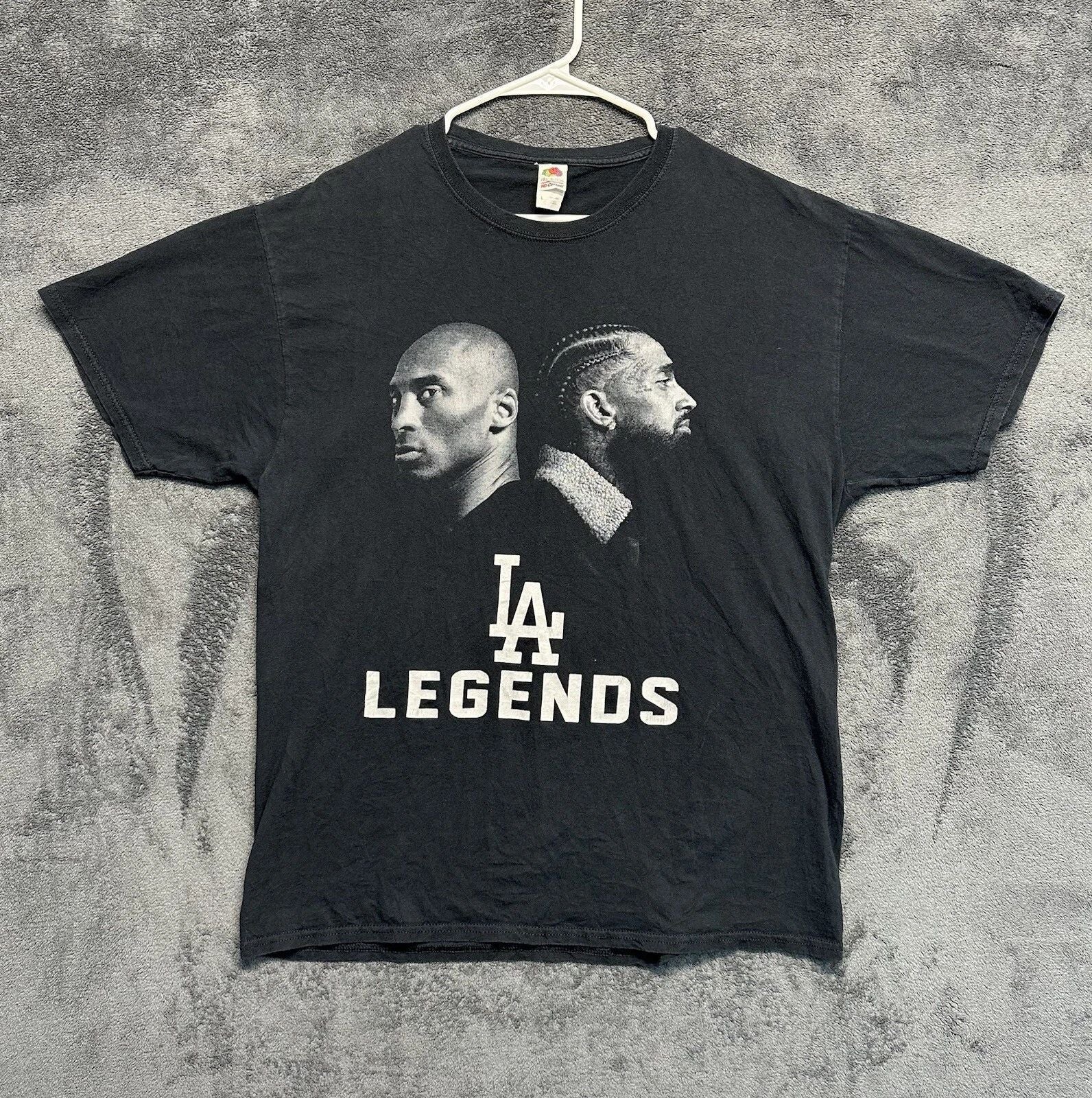 Kobe Bryant Nipsey Hussle T Shirt LA Legends Mens Large Black Rap Basketball Tee Unisex T-shirt, Sweatshirt, Hoodie, Long Sleeve Tee - T-Shirt, Sweatshirt, Hoodie