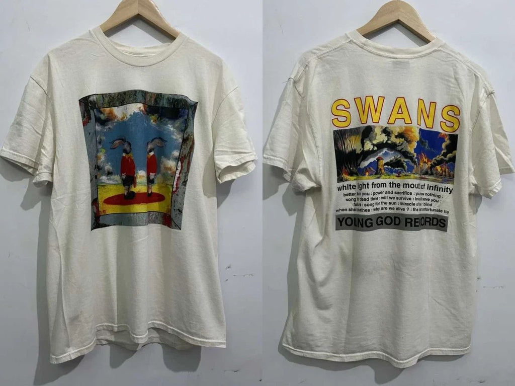 2 Sided Swans Band Ablum Tour Cotton T-Shirt Full Size BS821 Unisex T-shirt, Sweatshirt, Hoodie, Long Sleeve Tee - T-Shirt, Sweatshirt, Hoodie