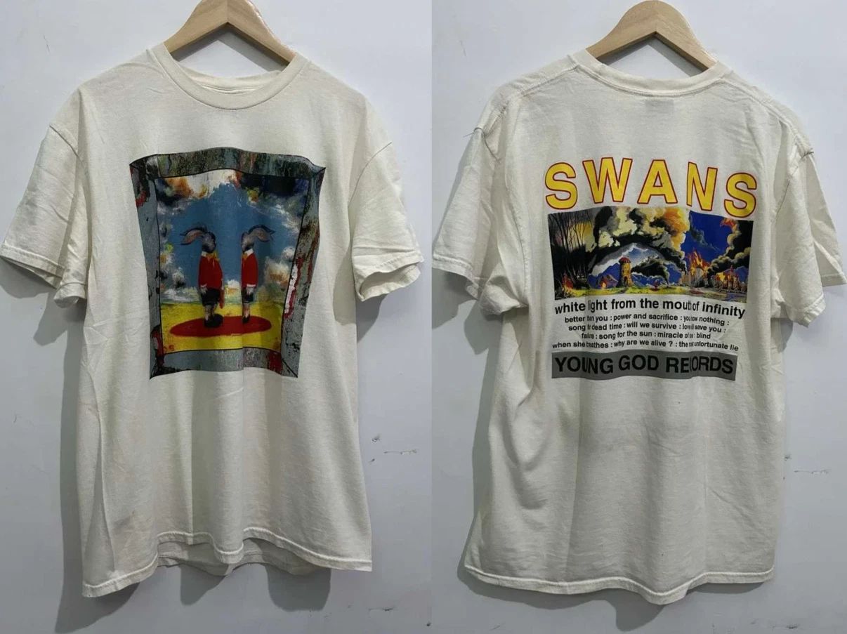 2 Sided Swans Band Ablum Tour Cotton T-Shirt Full Size BS821 Unisex T-shirt, Sweatshirt, Hoodie, Long Sleeve Tee - T-Shirt, Sweatshirt, Hoodie