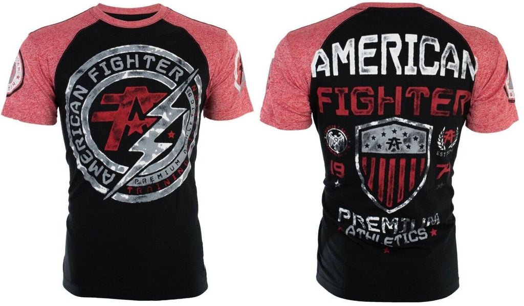 AMERICAN FIGHTER Mens T-shirt Allen Black Red L-3XL NWT Unisex T-shirt, Sweatshirt, Hoodie, Long Sleeve Tee - T-Shirt, Sweatshirt, Hoodie