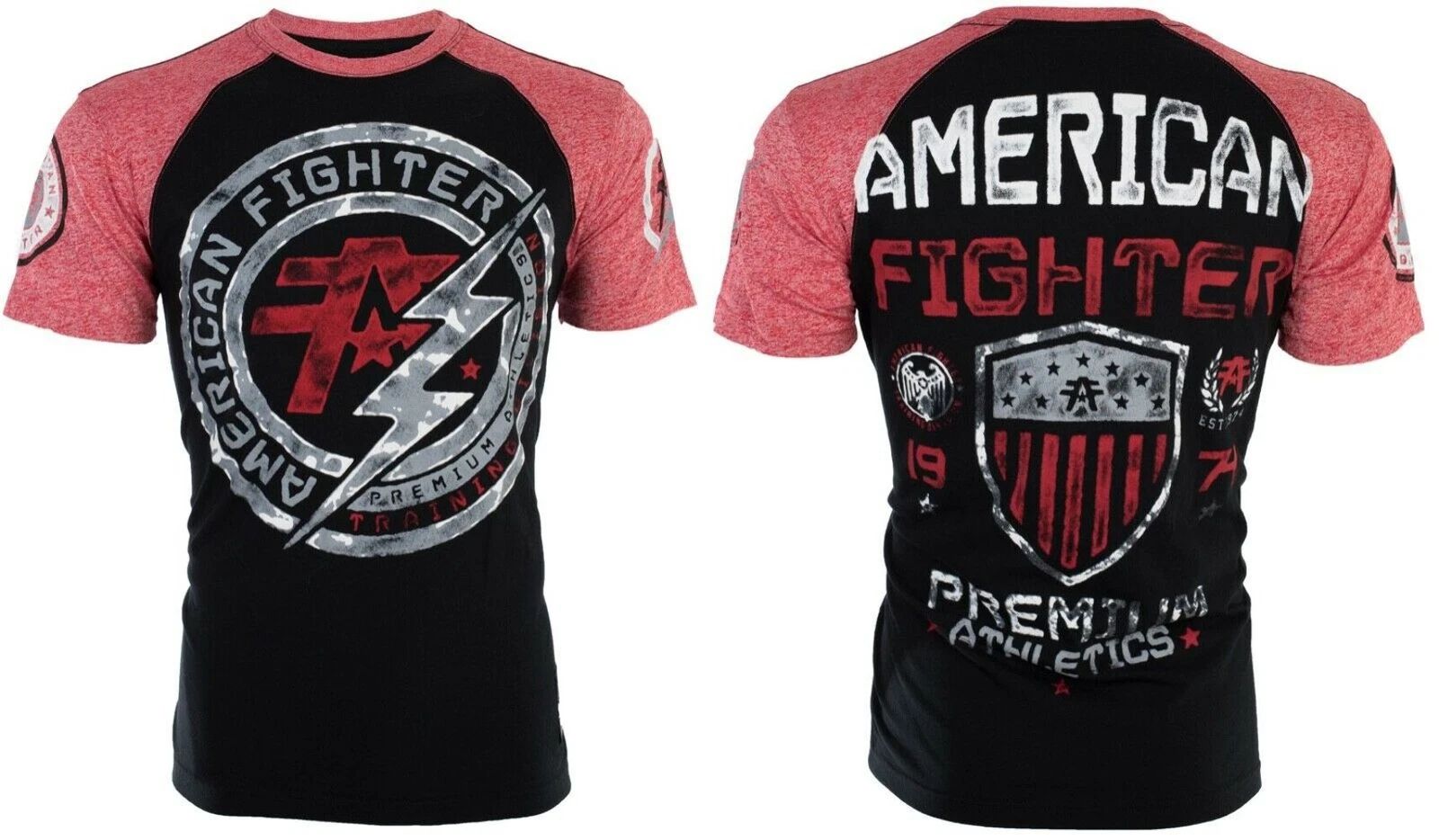 AMERICAN FIGHTER Mens T-shirt Allen Black Red L-3XL NWT Unisex T-shirt, Sweatshirt, Hoodie, Long Sleeve Tee - T-Shirt, Sweatshirt, Hoodie