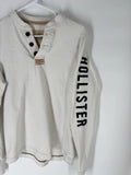 Hollister Mens Y2K Henley Spellout Sz L Logo Surf Distressed Skater Long Sleeve Unisex T-shirt, Sweatshirt, Hoodie, Long Sleeve Tee - T-Shirt, Sweatshirt, Hoodie