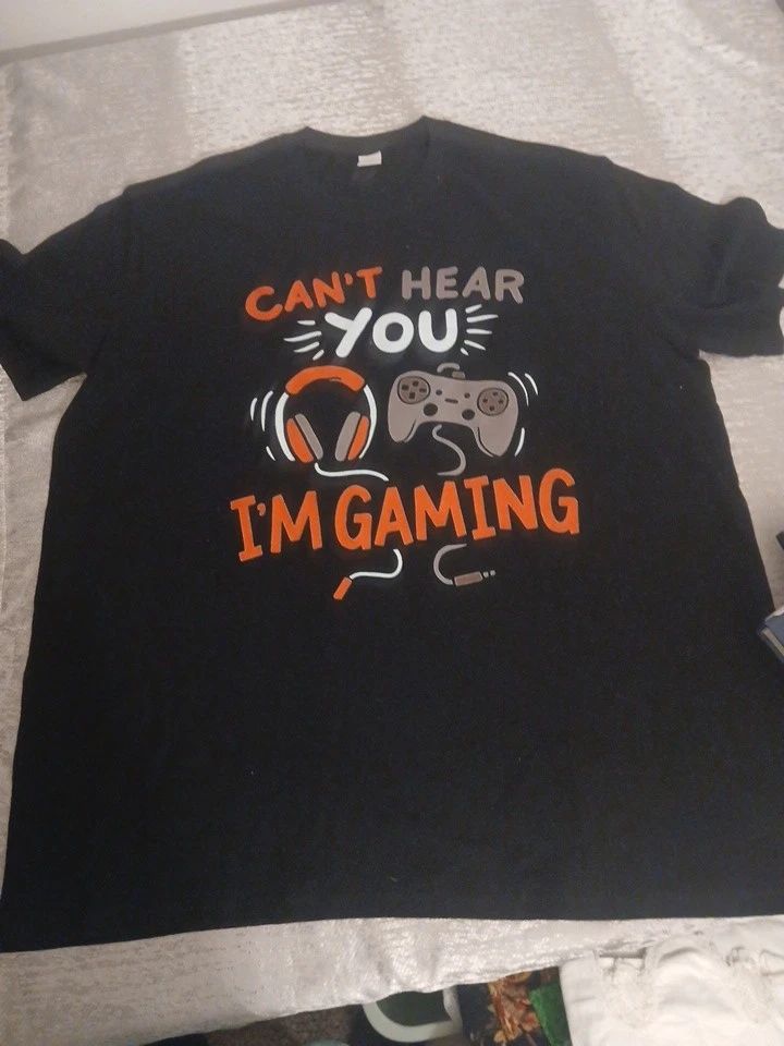 Men's Gaming Graphic T-Shirt, Can't Hear You I'm Gaming Slogan Tee, 2XL NWOT Unisex T-shirt, Sweatshirt, Hoodie, Long Sleeve Tee - T-Shirt, Sweatshirt, Hoodie